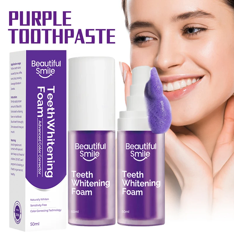 Customized Natural Safe Whitening Fluoride Free V34 Color Corrector Purple Whiten Teeth