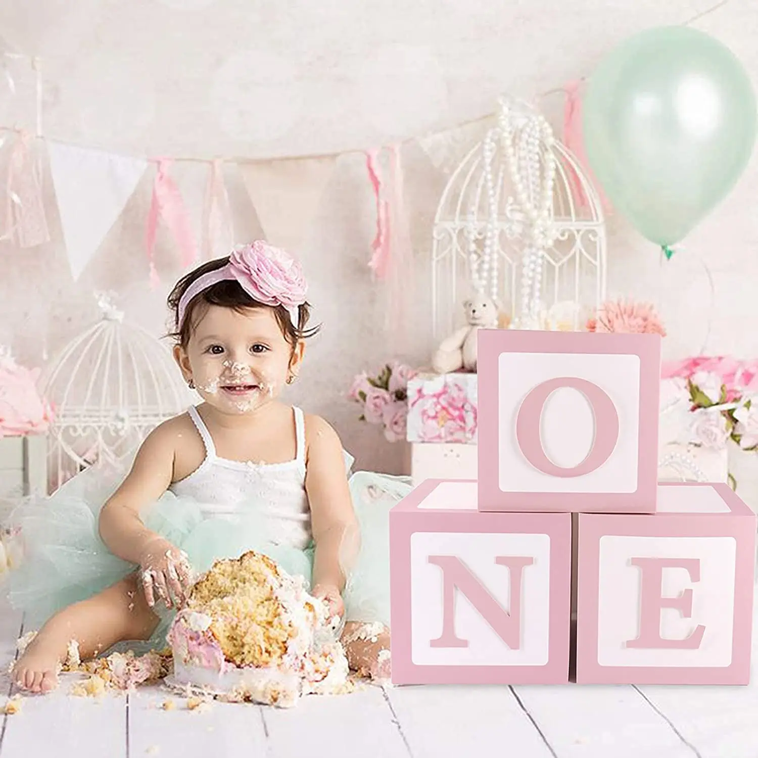 first birthday decorations for girl pink