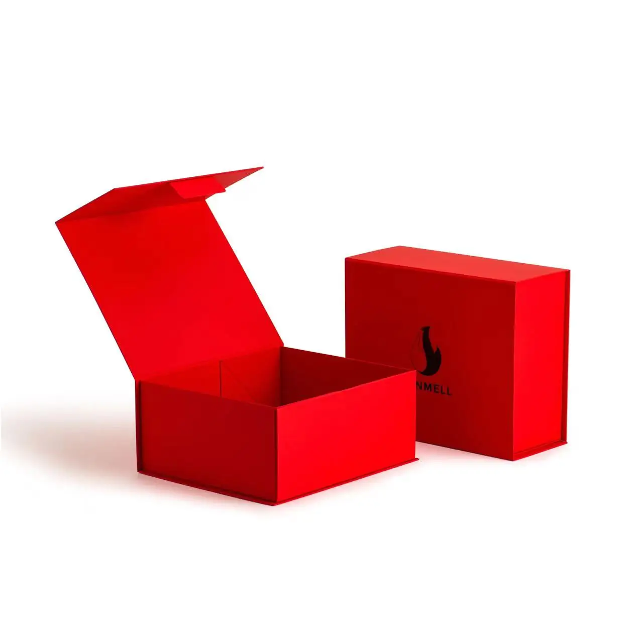 Customized Embossed Printing Angola Red Luxury Cardboard Tshirt A4 Magnetic Folding Gift Box with Bag Recyclable