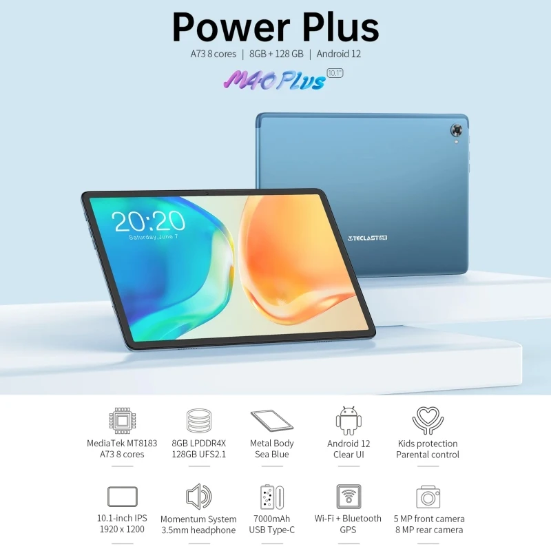 Teclast M40 Plus Tablet PC - 8GB+128GB for Business Use