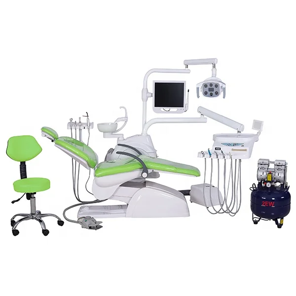 Full Set Teeth Whitening Machine Hand Pieces Light Cure Compressor Sillon Complete Dental Chair