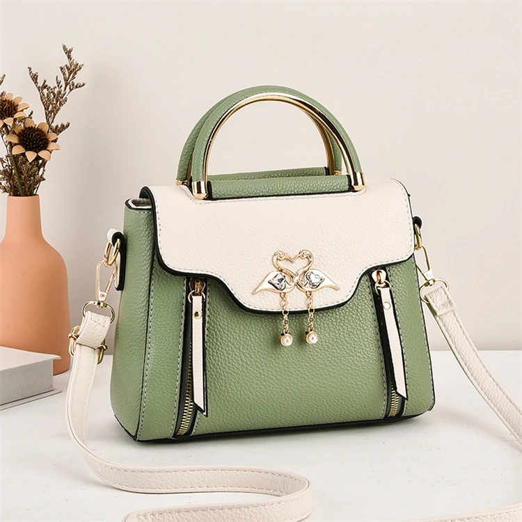 China Wholesale Light Weight Green Designers Fashion Mini Small Ladies  Shoulder Bag Pu/pvc Women Handbags