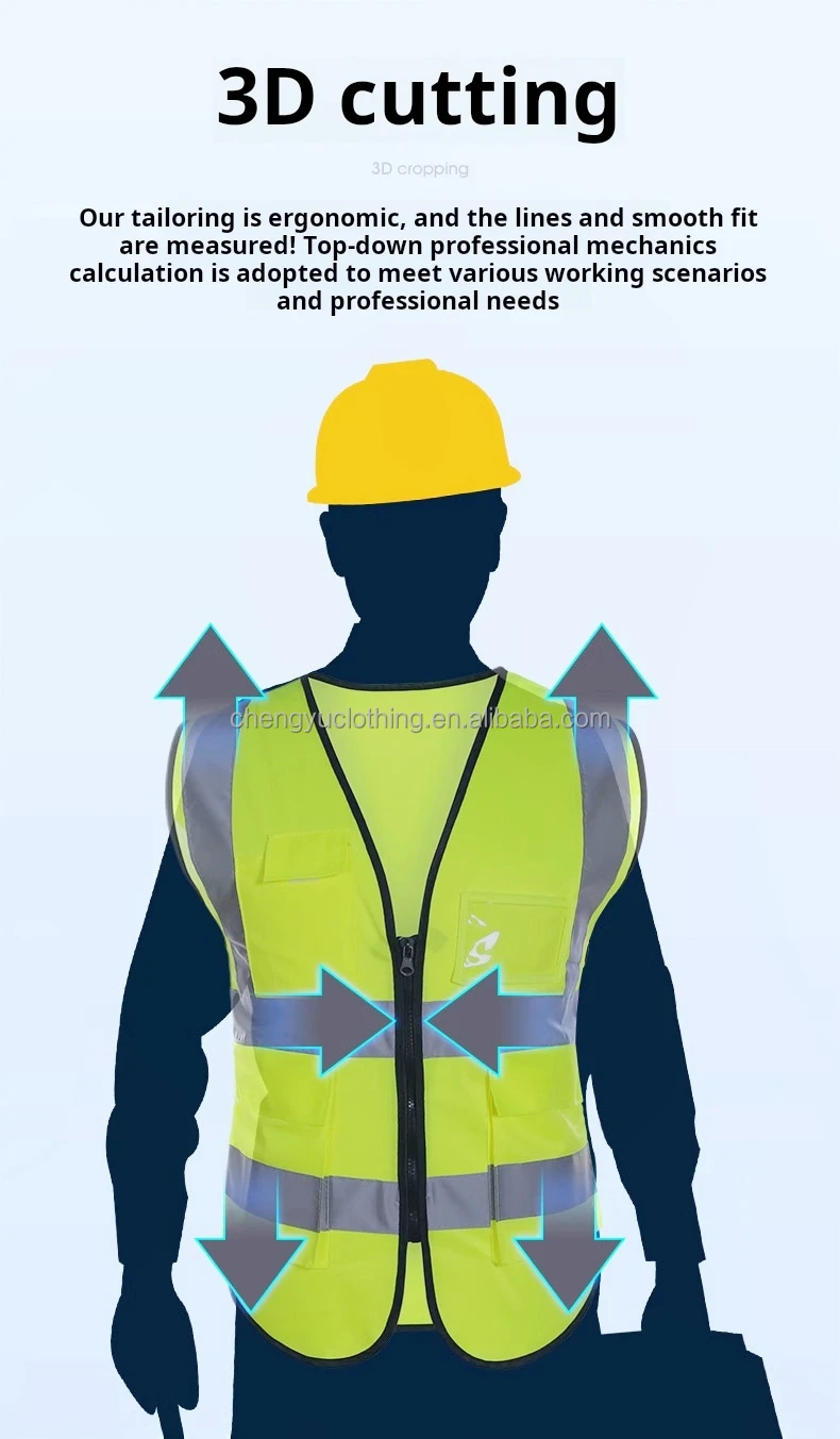 safety reflect man vest traffic clothing vest hi viz jacket class 3 Cleaning/logistics company expre