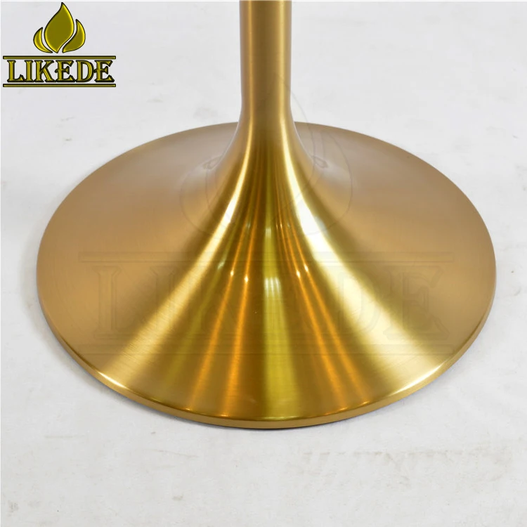 Hot Sale Brushed Gold SS304 Stainless Steel Table Base Elegant Furniture Legs for Bar Tables