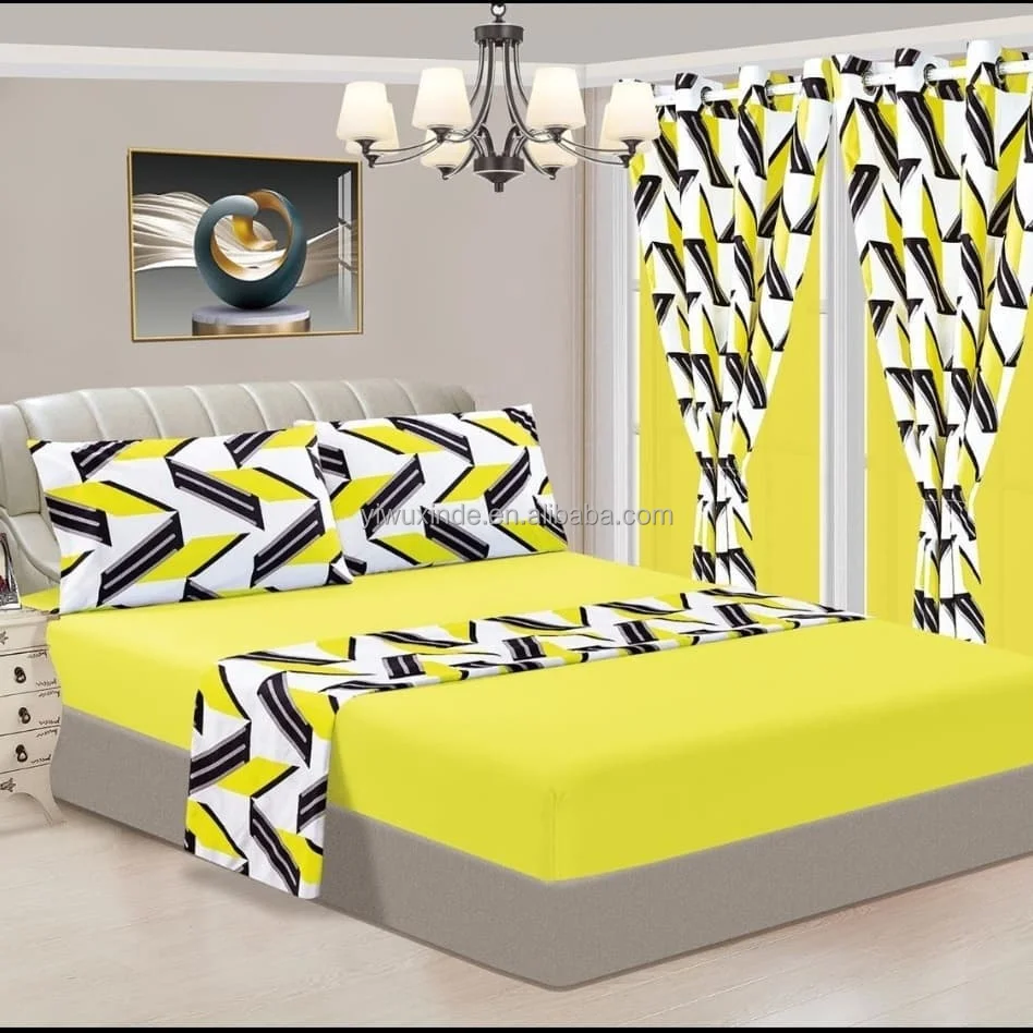 Polyester Fabric Microfiber Fabric Cotton Bedcover Set Bedsheets Sets