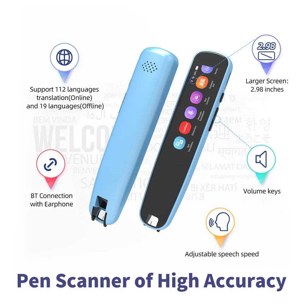 NEWYES Smart Fast Recognition Language Voice Translator Device Scan Online French English Arabic Scanner Translation Pen