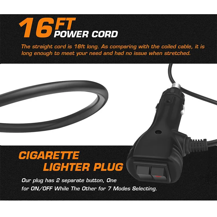 12V 16 LED Car Truck Emergency Strobe Light Flashing Warning Lights bar Red Blue Yellow Signal Lamp