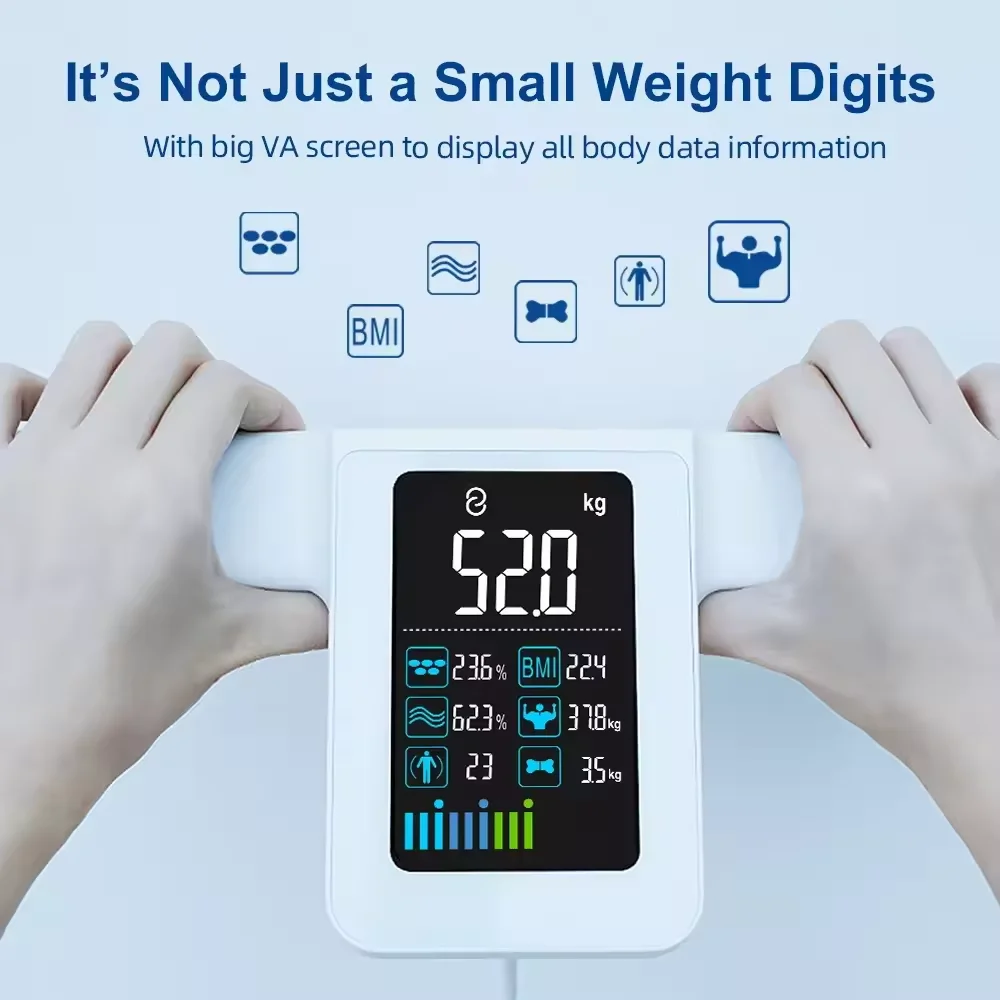 8 Electrodes Smart Body Fat Scale Analyzer Weight Scale Smart 8 Sensors ...