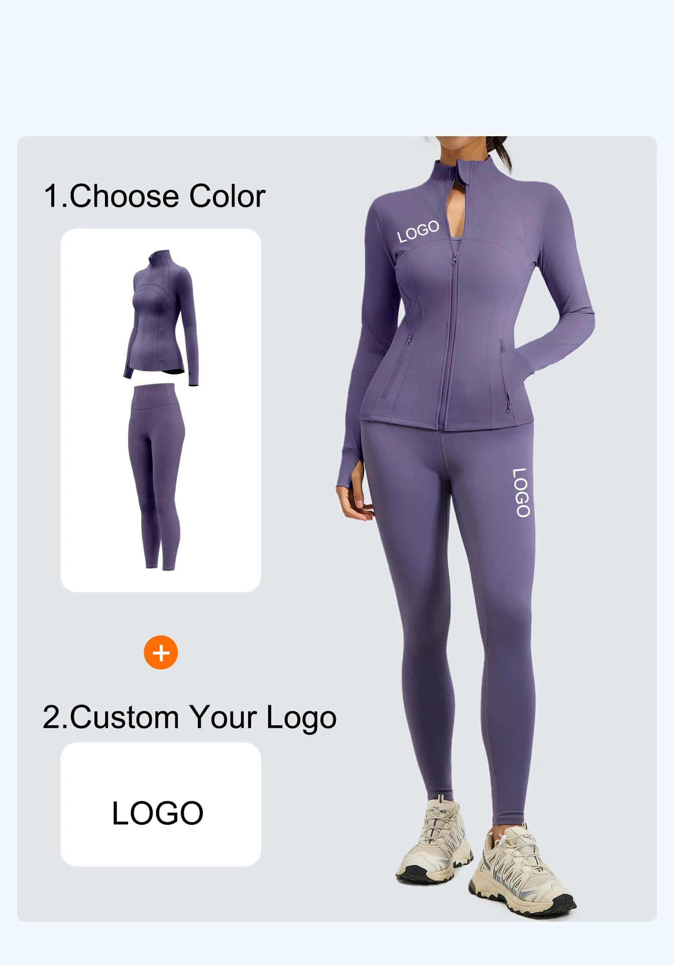 Factory Hot Deal 2 Piece Yoga Set Zipper Jacket Yoga Tops Butt Lift Pants Women Fitness Seamless Breathable  Workout Yoga Sets