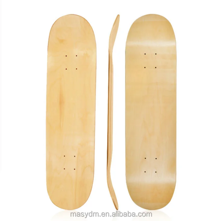 Double 8-Layer Concave Skateboards Blank Deck Board Natural Wooden DIY Plate 