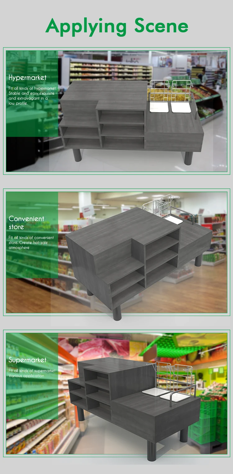 Coffee Shop Gas Station Store Cafe Wooden Service Checkout Counter