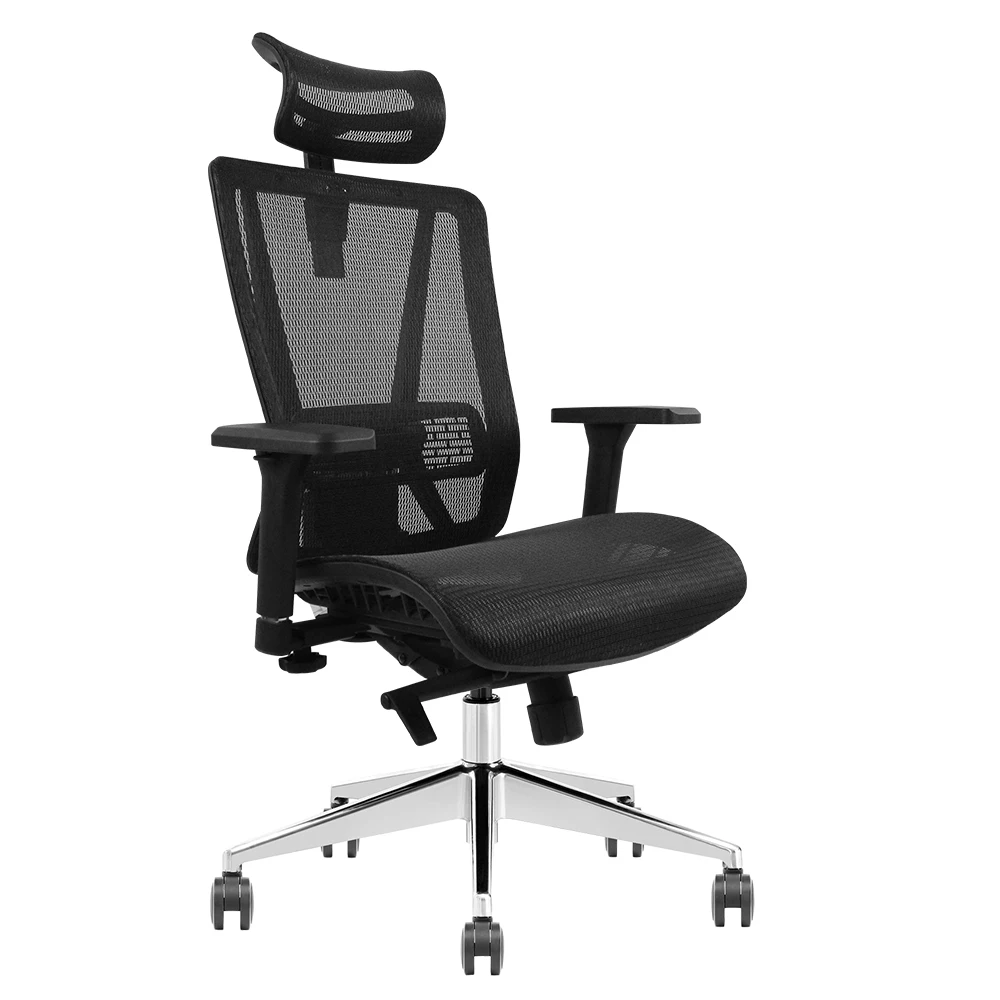 Free Sample Back Mesh Fabric Swivel Computer Desk Chair Luxury Ergonomic Executive Commercial Office Chairs with Headrest