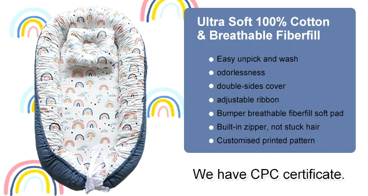 Custom Portable Breathable Fiberfill Infant Travel Sleeping Cot Bed ...