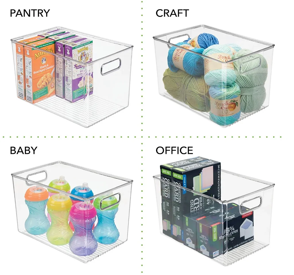 Clearspace Plastic Storage Bins Kitchen Organization Or Pantry Storage
