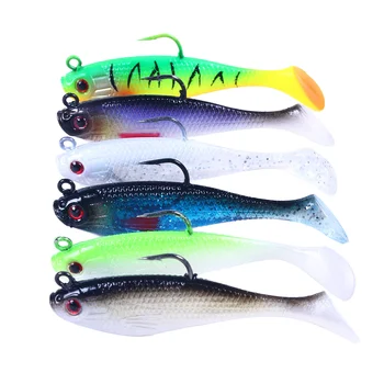Custom Free Samples OEM Artificial Bait 8.5cm 13g T Tail Jig Lead Swimbait Soft Plastic Bait Carp Fishing Eel Lure – Soft Lure – view 2