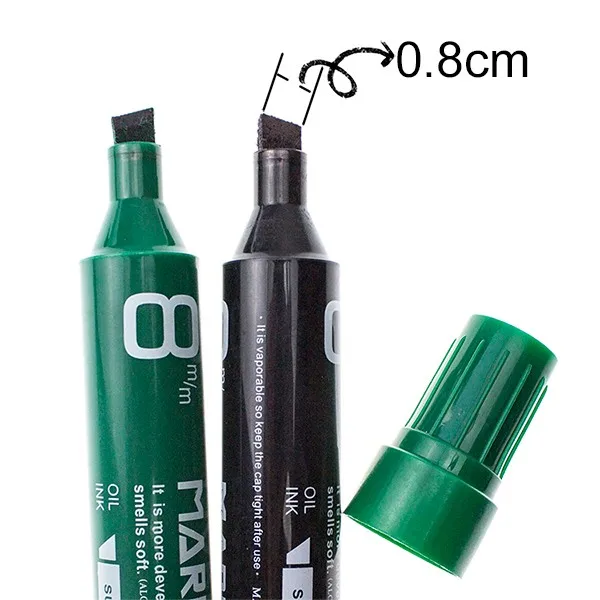 Customized Logo Multi-color Big Size Fiber Tip Permanent Markers, Jumbo Permanent Marker Pens