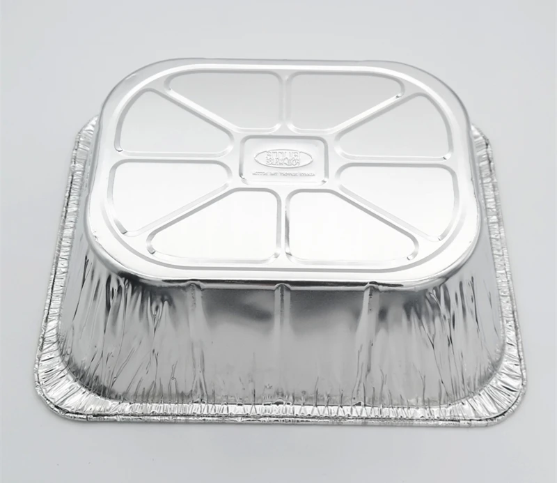 TIA CB42 Heat Preservation Fresh Locking 7 Inch square Box Tin Food Aluminium Foil Container Sealing