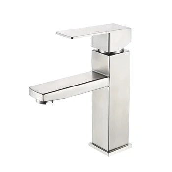 Basin Faucet High Quality Stainless Steel Deck Mounted Brushed Nickel Waterfall Bathroom Mixer Tap