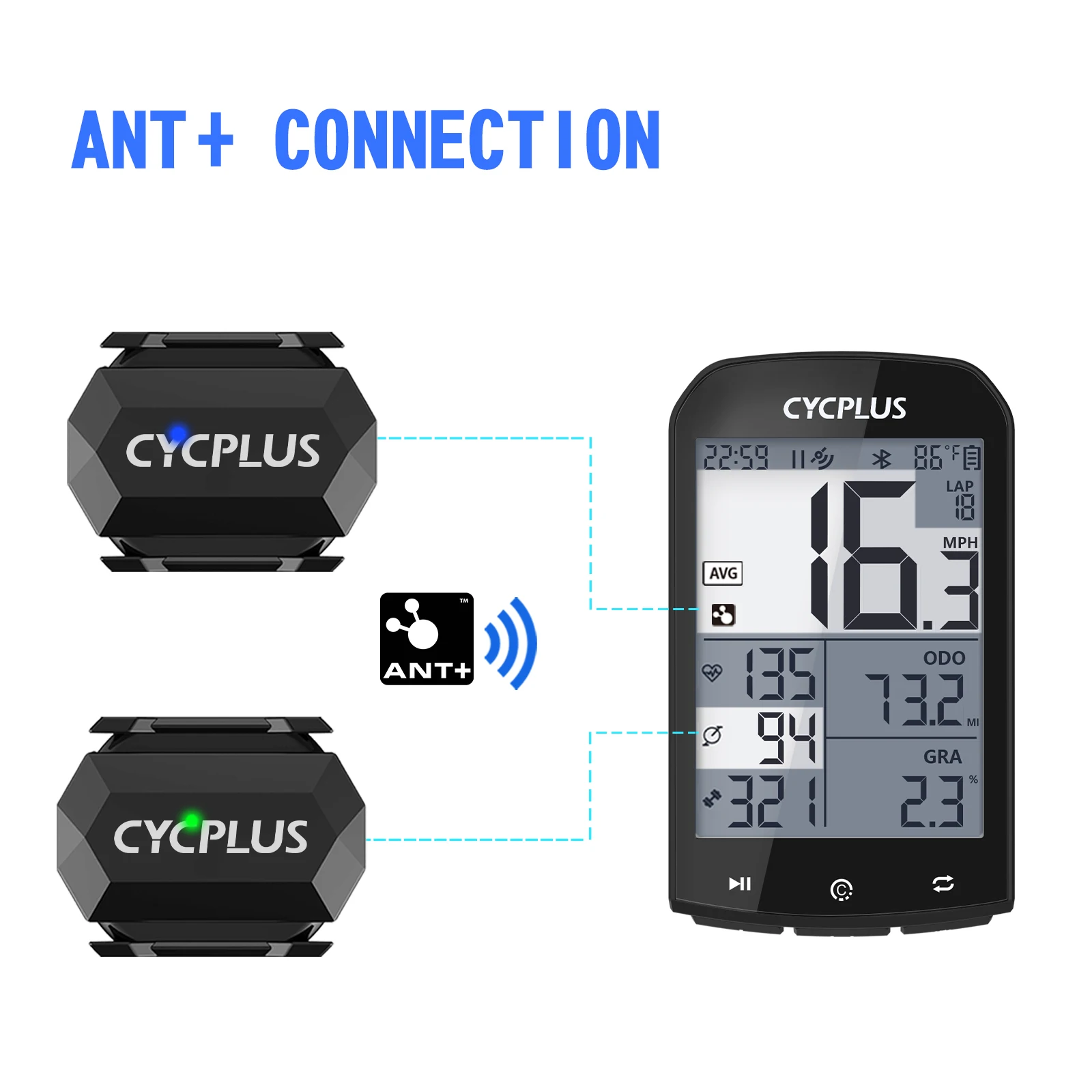 CYCPLUS Bicycle computer cadence speed sensor cycle speed sensor, View