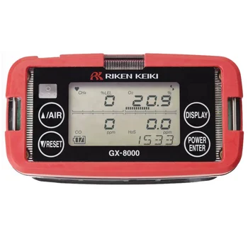 Riken Keiki GX8000 (type B) 4 gas detector (LEL/O2/CO/H2S)