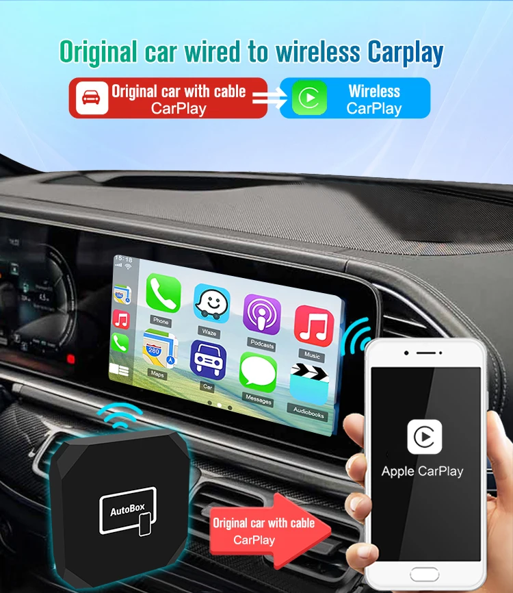 Wireless Mini Apple Carplay Smart Box Android Auto Android 12 13