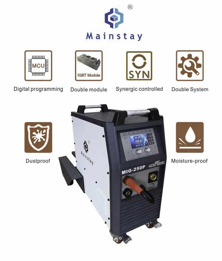 250amp Portable Synergic Pulse Mig Welder Maquinas Aluminum Max