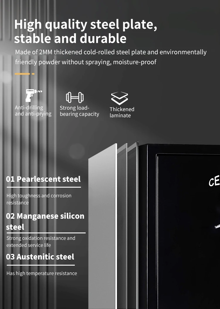 CEQSAFE Direct Sale High Quality Personal Cheap Fireproof Gun Cabinet Safe Box manufacture