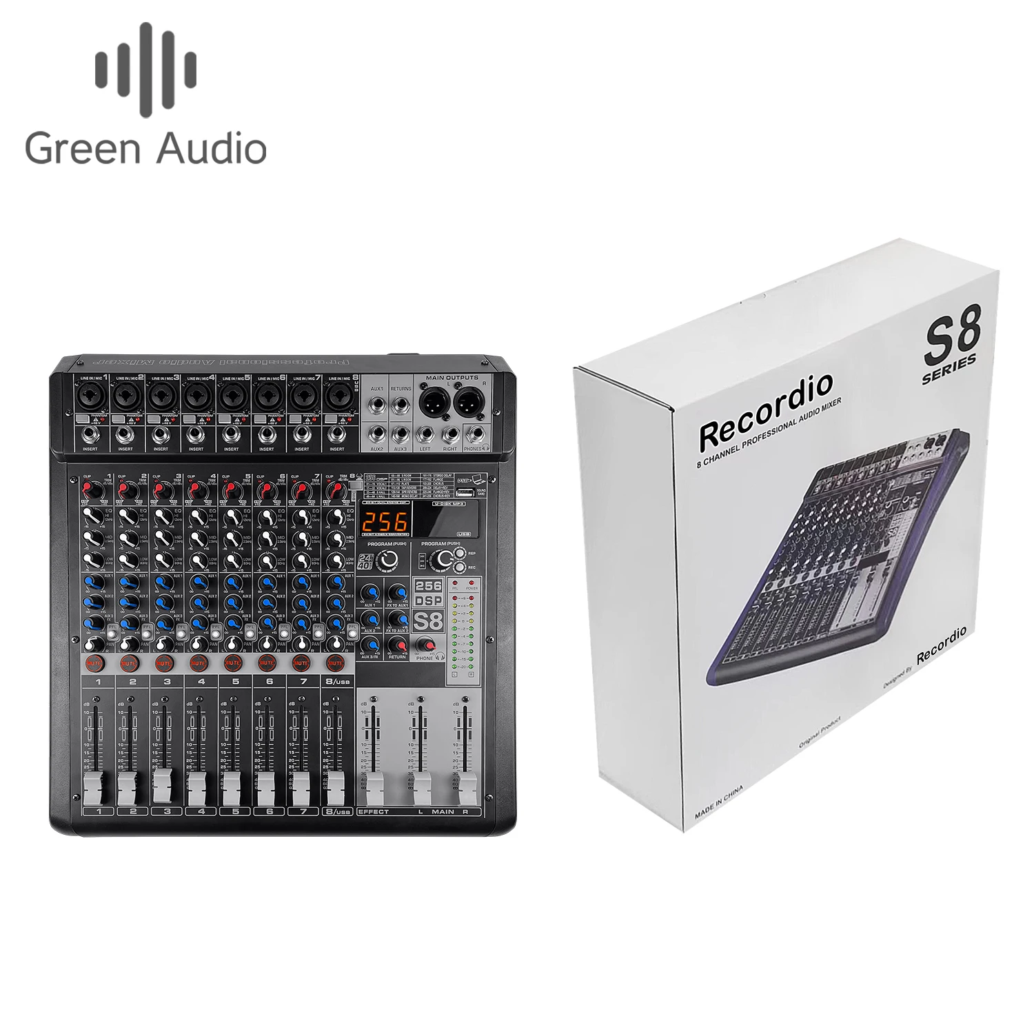 GAX-S8 Pro 8 Channel DJ Controller - Perfect Sound for Karaoke