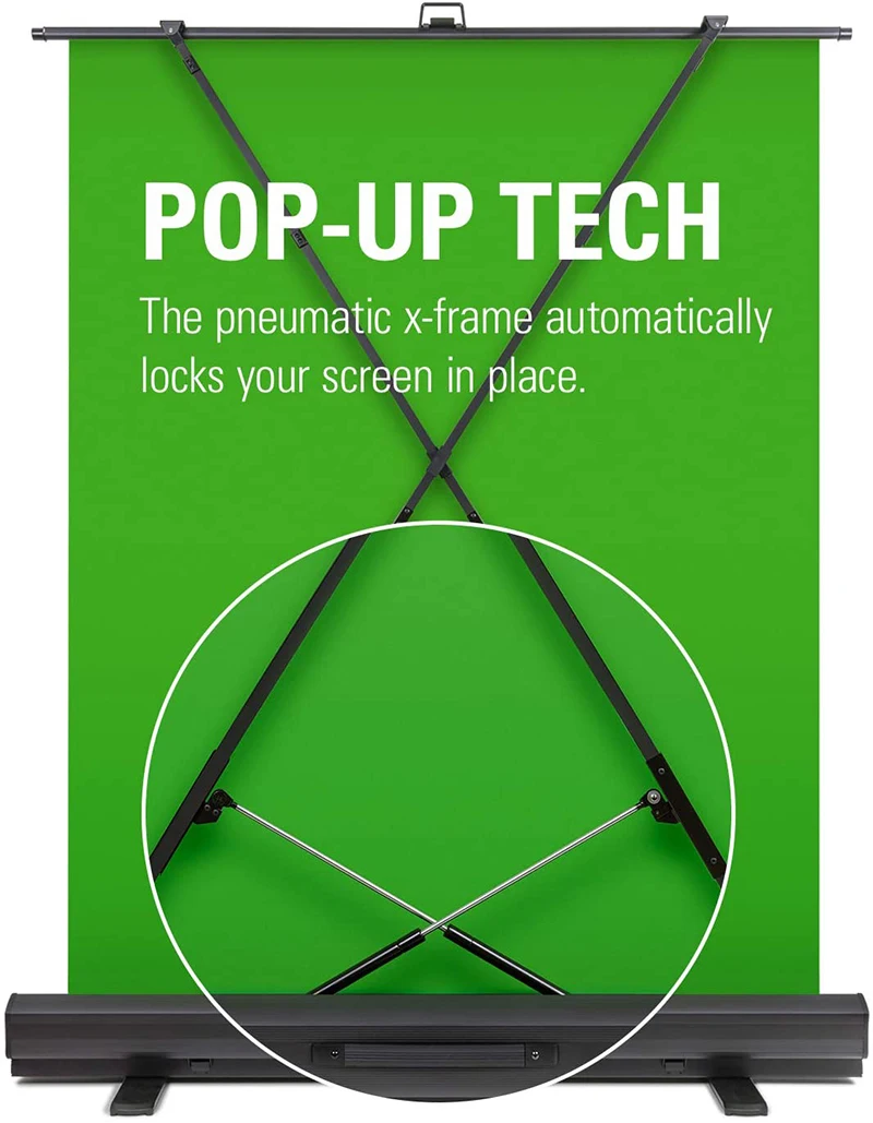 Homegear Pull-Up Green Screen Backdrop – Tall/Standing, Collapsible/Pop-Up – WSHG-0201