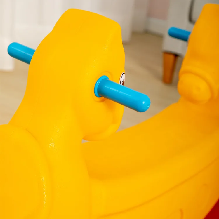 Feelkids PE Plastic Ride-On Rocking Horse Toy for Kids Ages 5-7 Unisex Indoor Amusement Park Use details