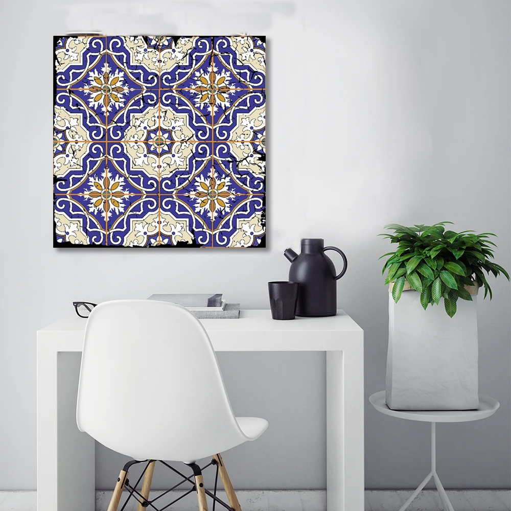 Abstract Floral Pattern Canvas Print Fabric Wall Art Painting