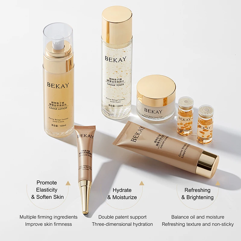ゴールドキャビア スキンケアセット BEKAYスキンケア製品キャビアラグジュアリー24Kゴールドエキス