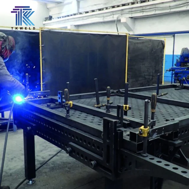 TKweld D16 D28 1000*800*200mm CE Certified Cast Iron Robot Welding Fixtures New Condition Soldering Station 3D Welding Table