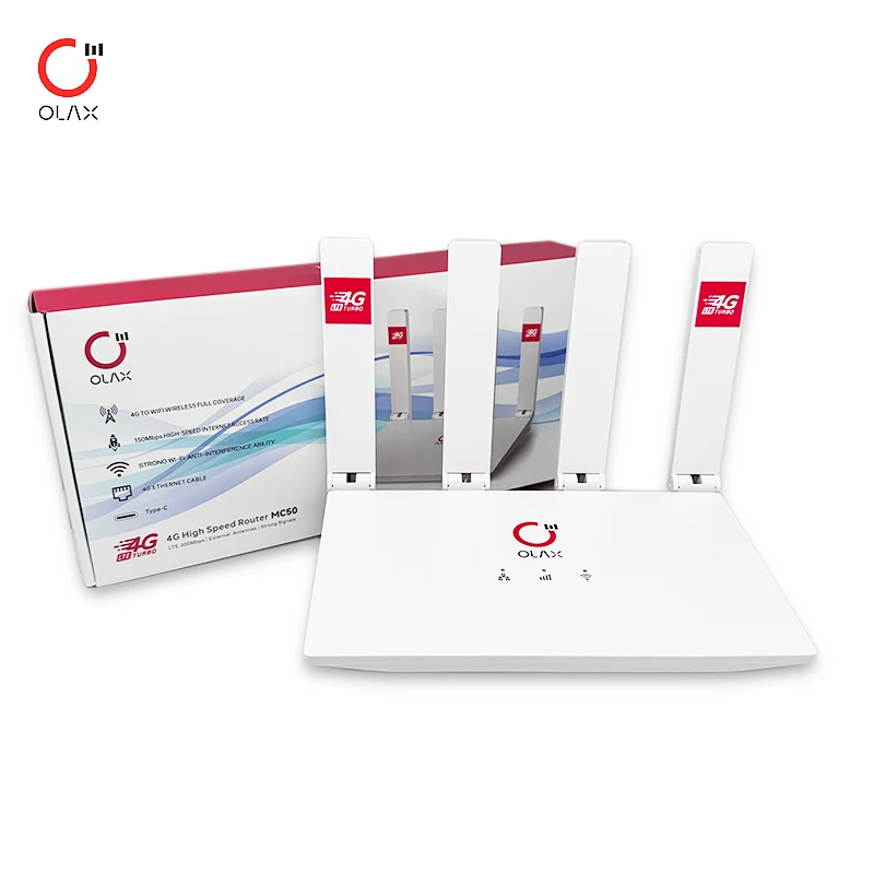 OLAX MC50 Unlocked 4G Modem Wifi Router 300mbps Wireless LTE 4G Wifi Router CPE with Sim Card Slot for Home