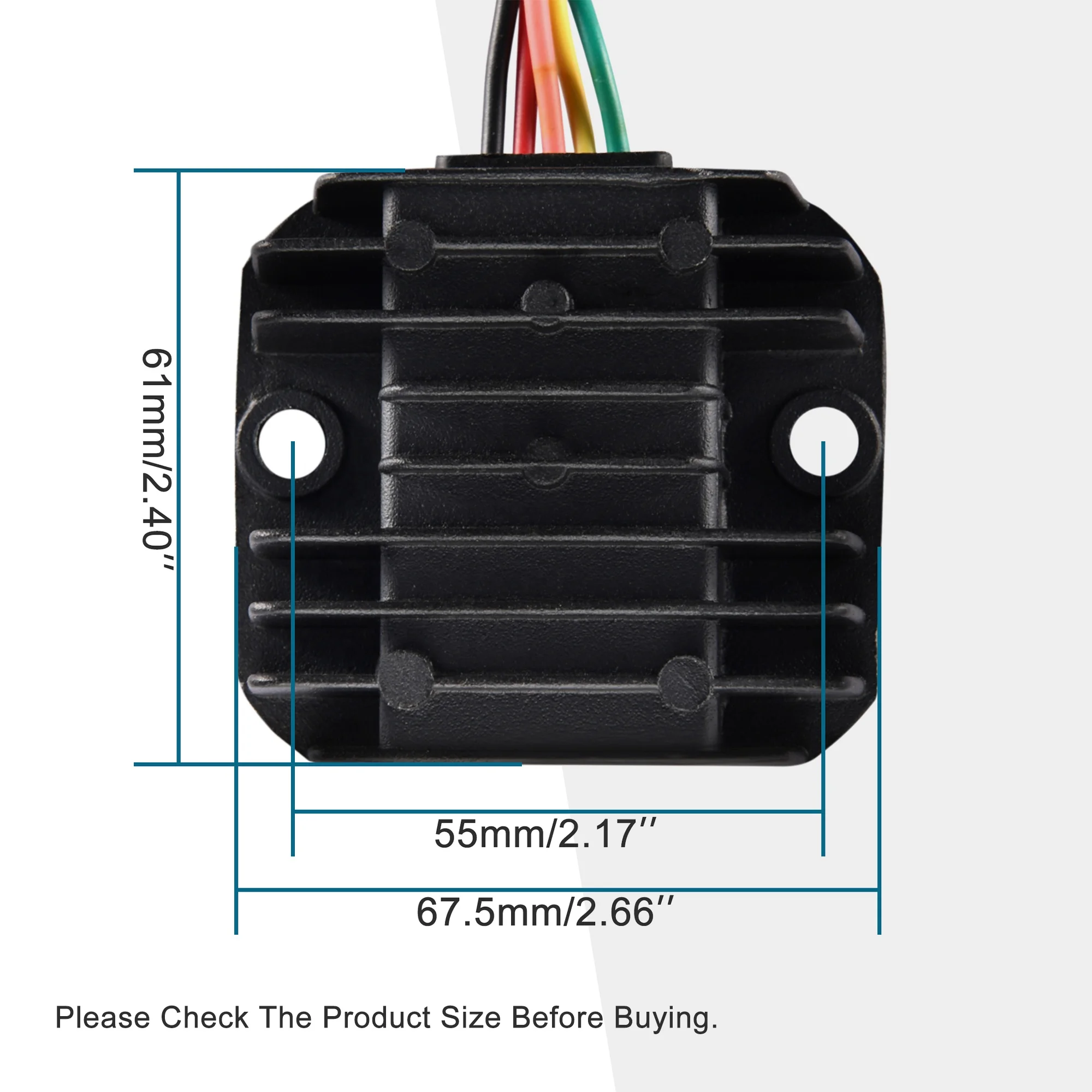 GOOFIT 5 Pin Voltage Regulator Rectifier Replacement for GY6 CG 125cc 150cc 200cc 250cc ATV Dirt Bike Go Kart Moped Scooter