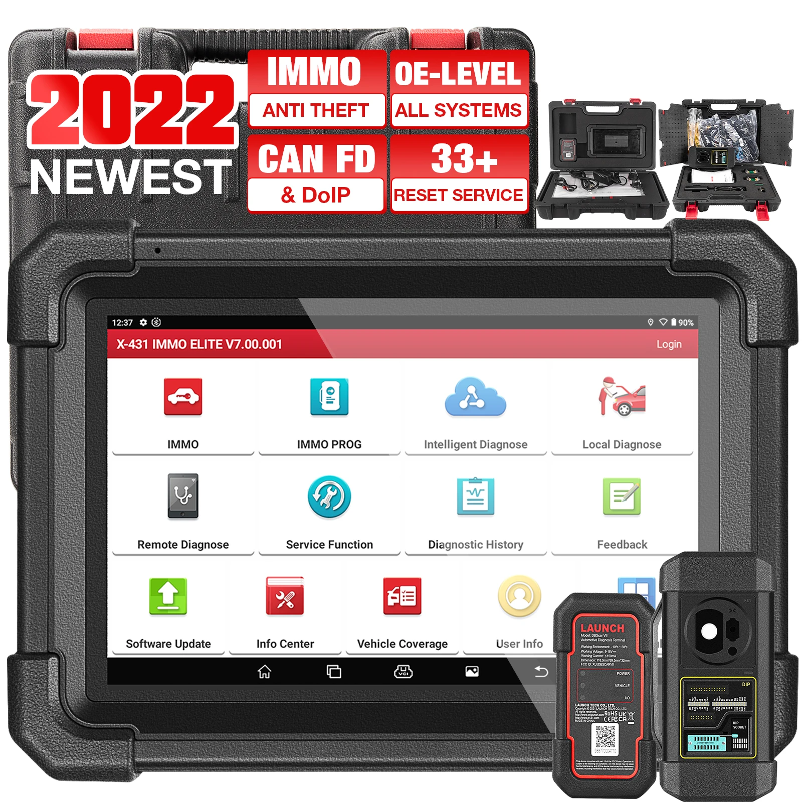 Запуск X431 IMMO ELITE автомобильный ключевой программатор иммобилайзер ECU программируемые инструменты OBD OBD2 все системы диагностический сканер 33 сброс