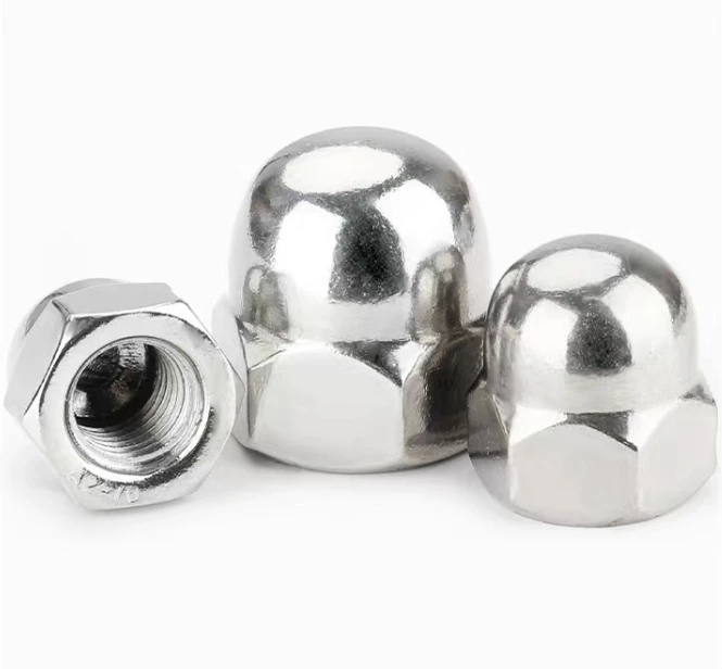 Stainless Steel Cap-Shaped Decorative Nut Cap for Crafting and DIY Projects