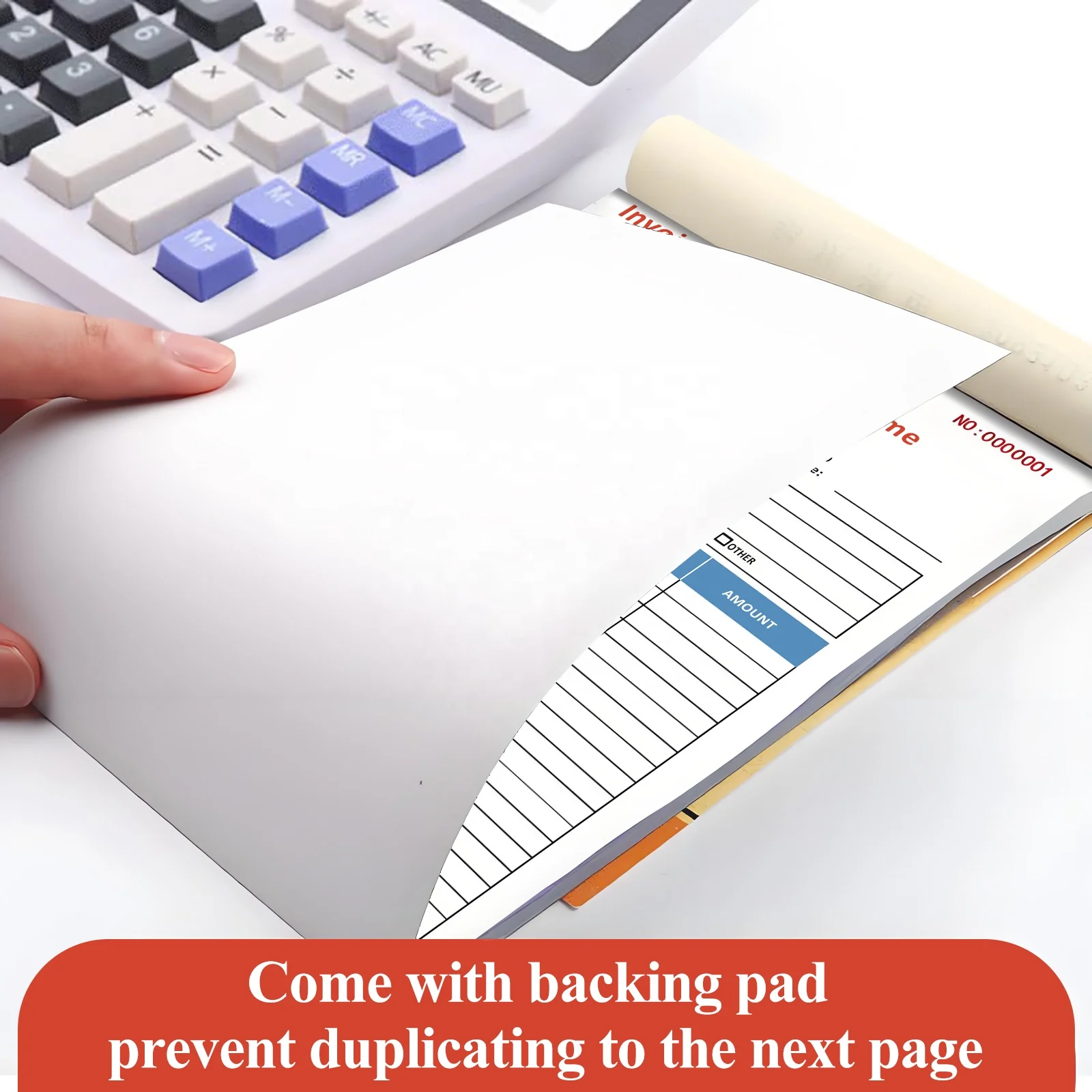 Custom Logo Purchase Order Form 2 Part A5 Carbonless Copies 8.3x5.5 Inch Invoice Book Carbonless Paper Cardboard Receipt Book