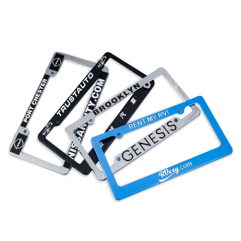 Customizable Material Car Accessories 2024 Custom Design License Plate Frame for USA
