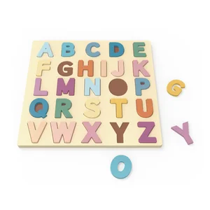 Unisex Montessori Educational Pretend Play Set Nontoxic Wood Alphabet Puzzle Toy for Kids 36M+ 2-4 Years Home Use Safety Toys