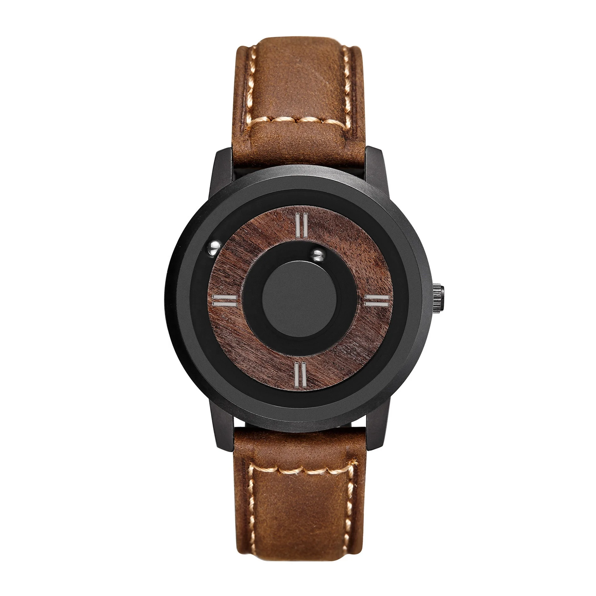 High Quality Wood Watches Men Minimalist Magnetic Ball Watch