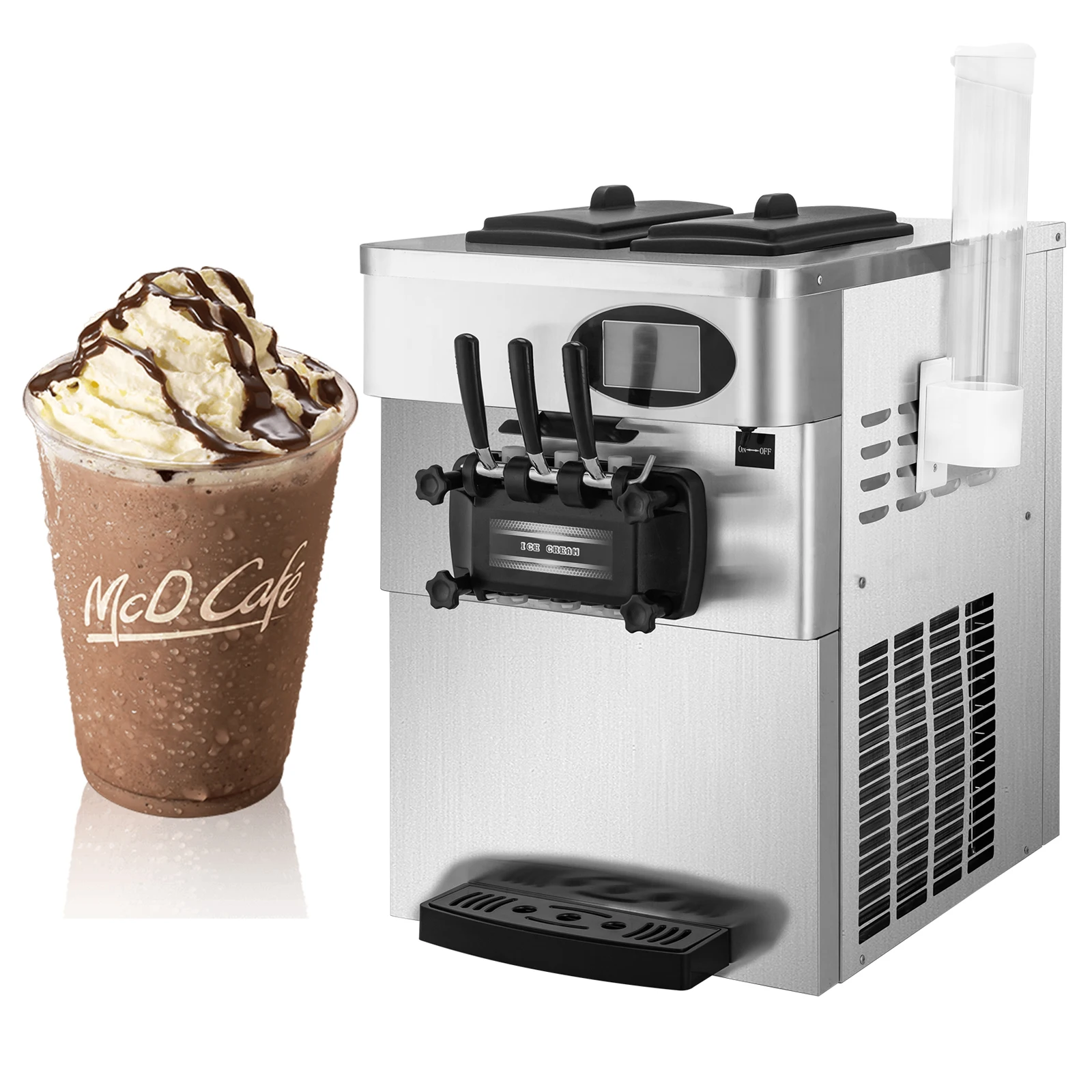 Soft Ice Cream Machine Commercial Ykf826t With 2+1 Flavors And Double Compressor Ice Cream
