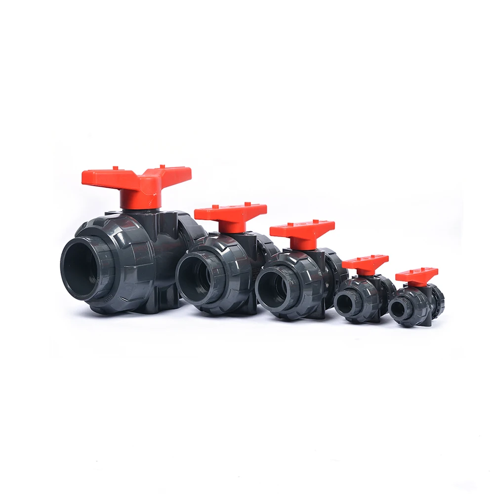 New product UPVC True Union Ball Valve Double Union Type Metering Ball Valve For Water SupplyUPVC PIPE UPVC VALVE UPVC PIPE FITTING