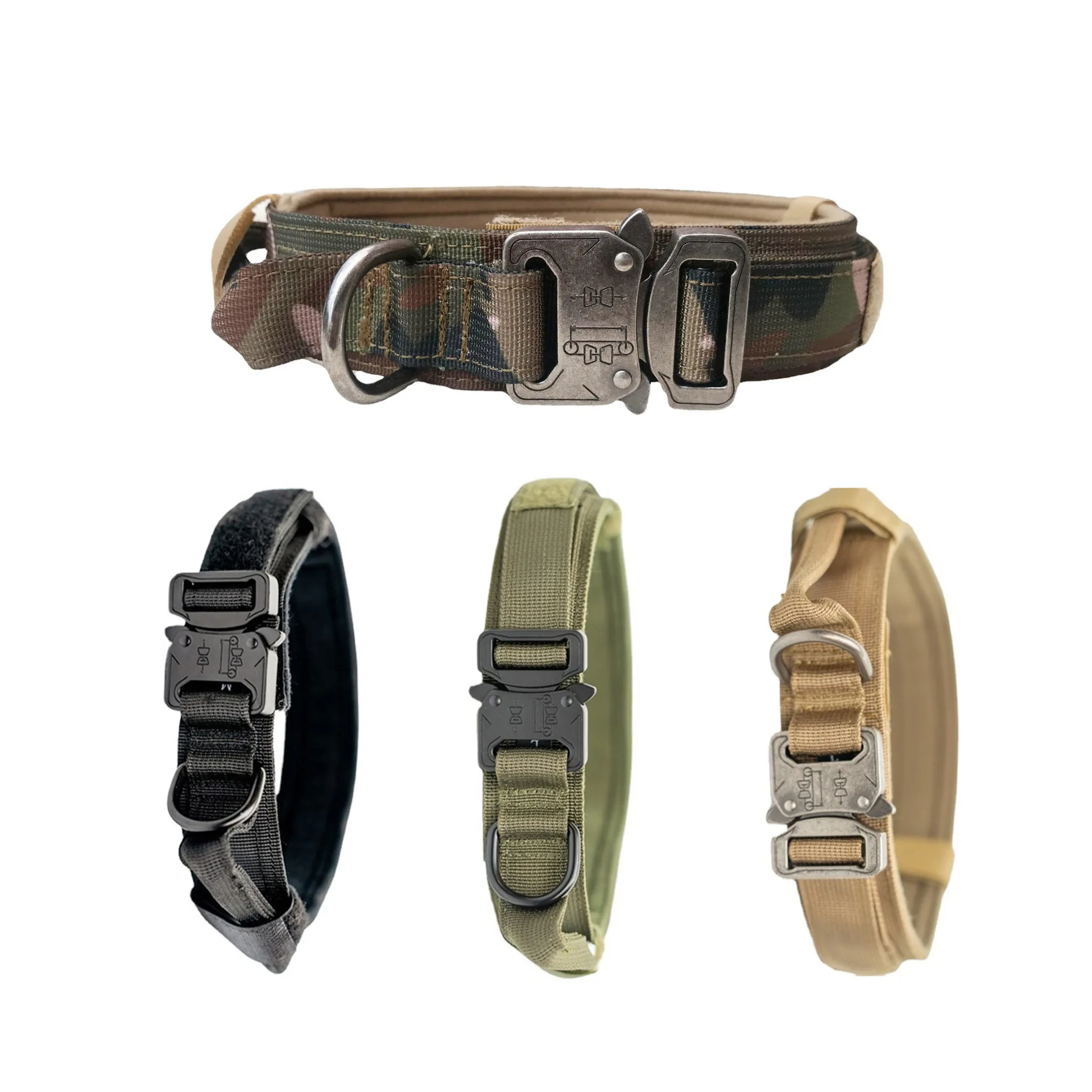 Tactical Dog Collars Heavy Duty Custom Designer Adjustable Luxury Fancy