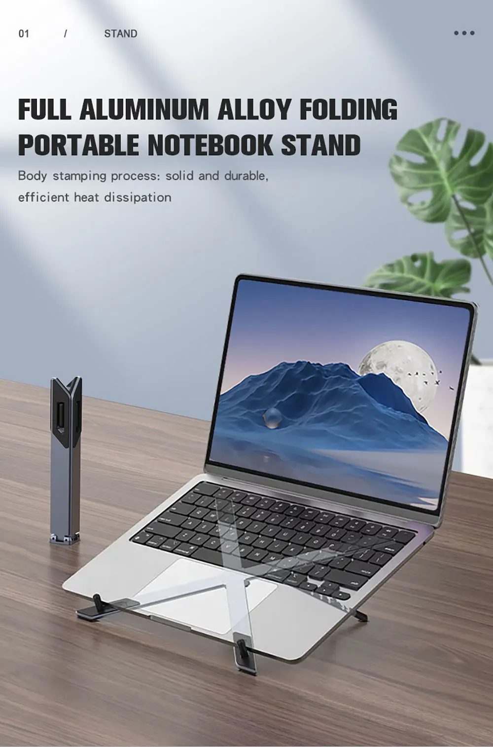 Folding Tablet Stand 360 Rotating Adjustable Trendy Flexible Universal Laptop Phone Holder Sjj006 Laudtec manufacture