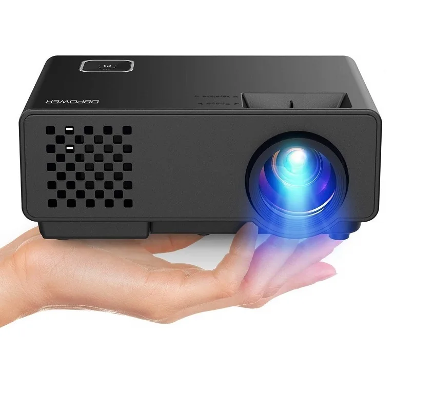 Mini Projector DBPOWER Video Projector Portable 176 Display Home Projector 1080P suppoeted, 