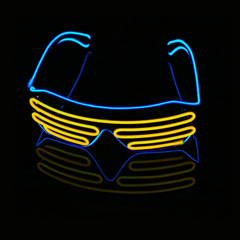 LED Glasses Flashing EL Wire Luminous Party Decorative Lighting Classic Gifts Bright Light Activing Props Festival Party Gifts