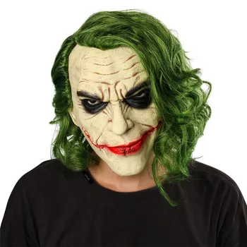 Dark Knight Joker Latex Mask Kids Villain Cosplay Halloween Clown Mask Arthur Fleck Fancy Costume Mask Parties