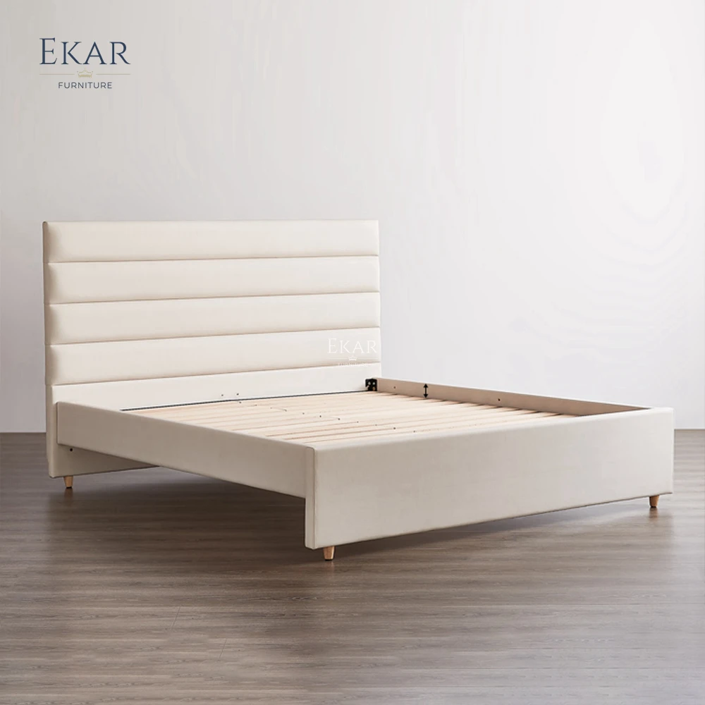 product new design ekar half leather modern bedroom bed-65