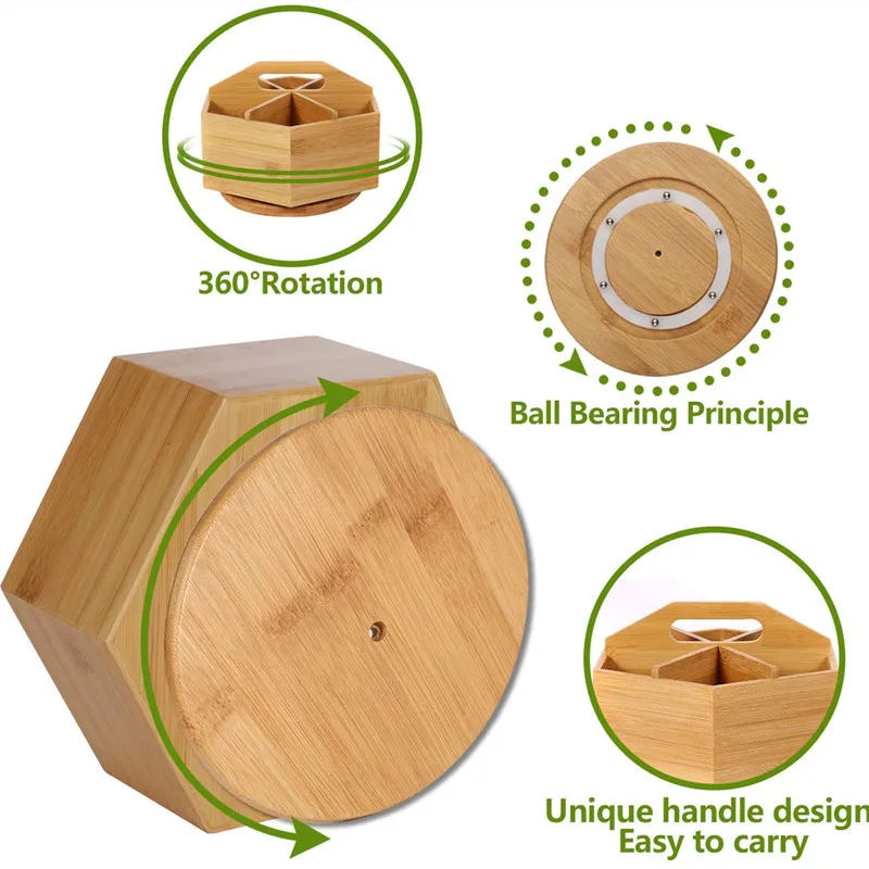 Держатель для ручки из бамбука с 360 градусами